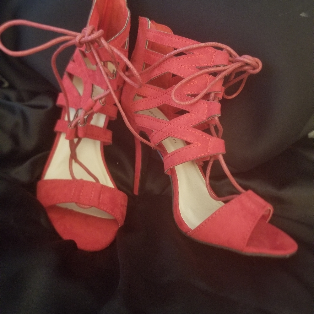 Red suede shoes  (New)